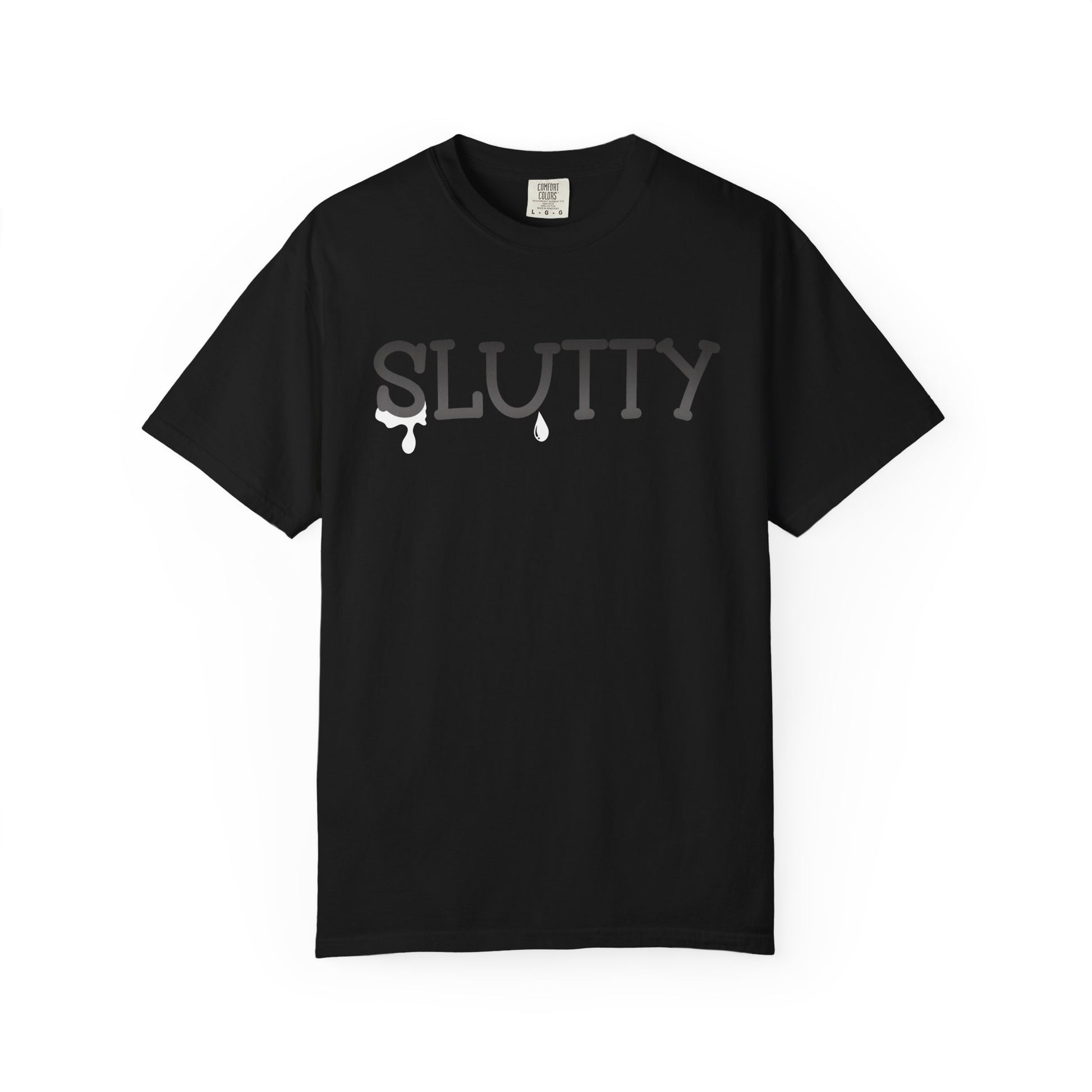 Slutty Unisex Garment-Dyed T-Shirt - Fun Casual Wear, Summer Parties, Birthday Gifts, Bachelorette Celebrations, Festival Attire