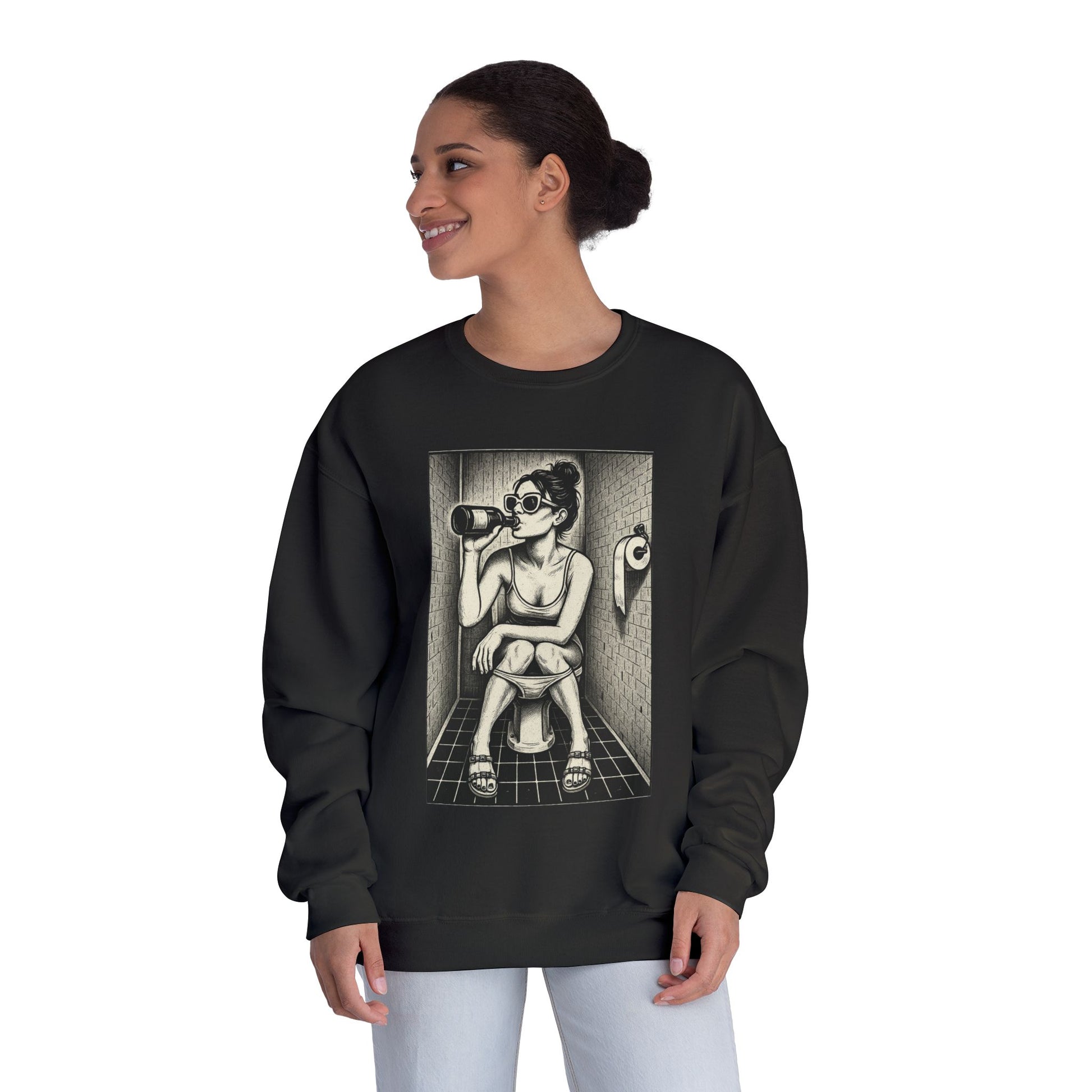 Bathroom Alone Time Crewneck Sweatshirt, Unisex