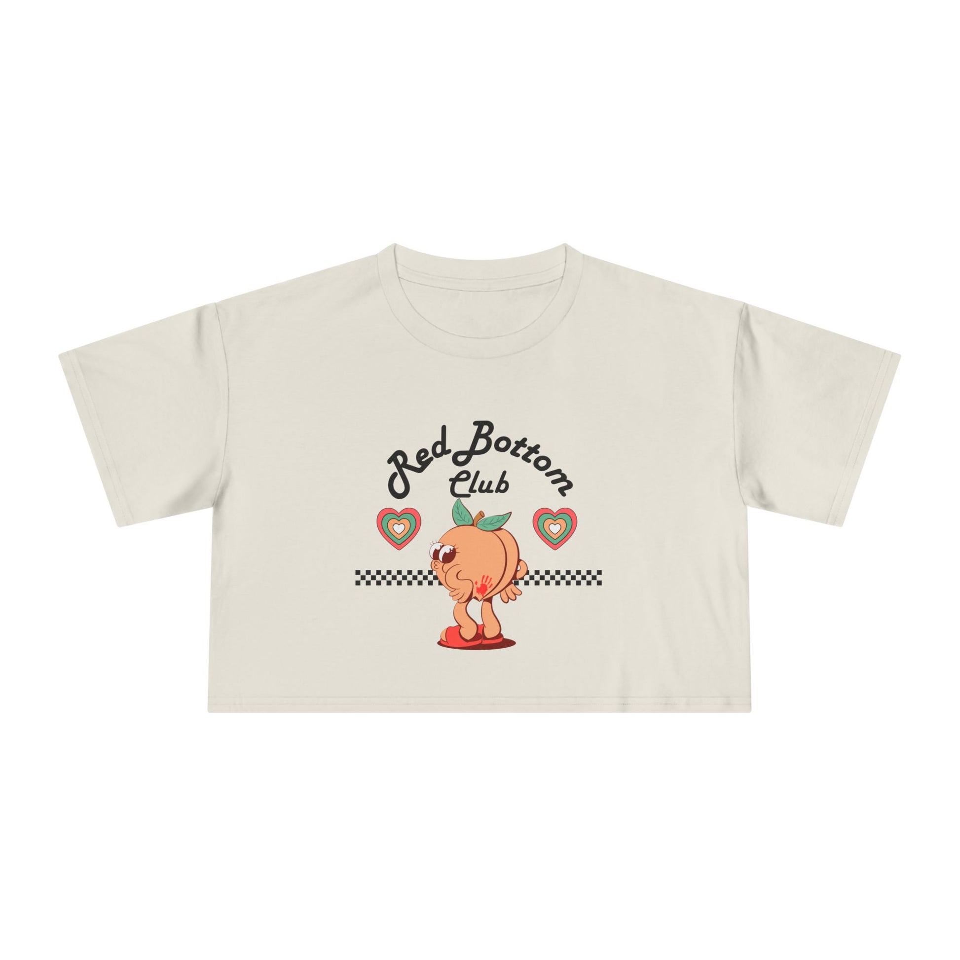 Red Bottom Club Crop Tee - "Red Bottom Club", Trendy Summer Wear, Casual Street Style, Birthday Gift, Summer Festival Fashion
