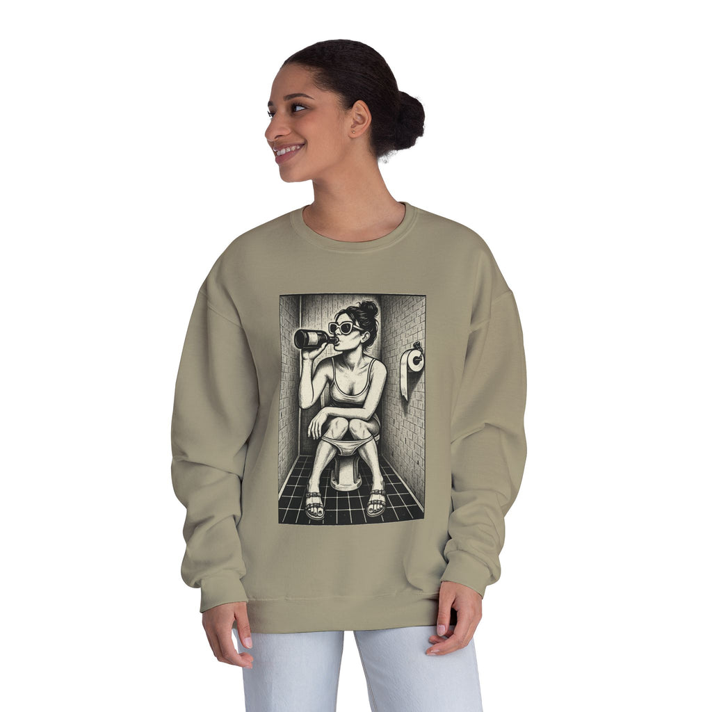 Bathroom Alone Time Crewneck Sweatshirt, Unisex