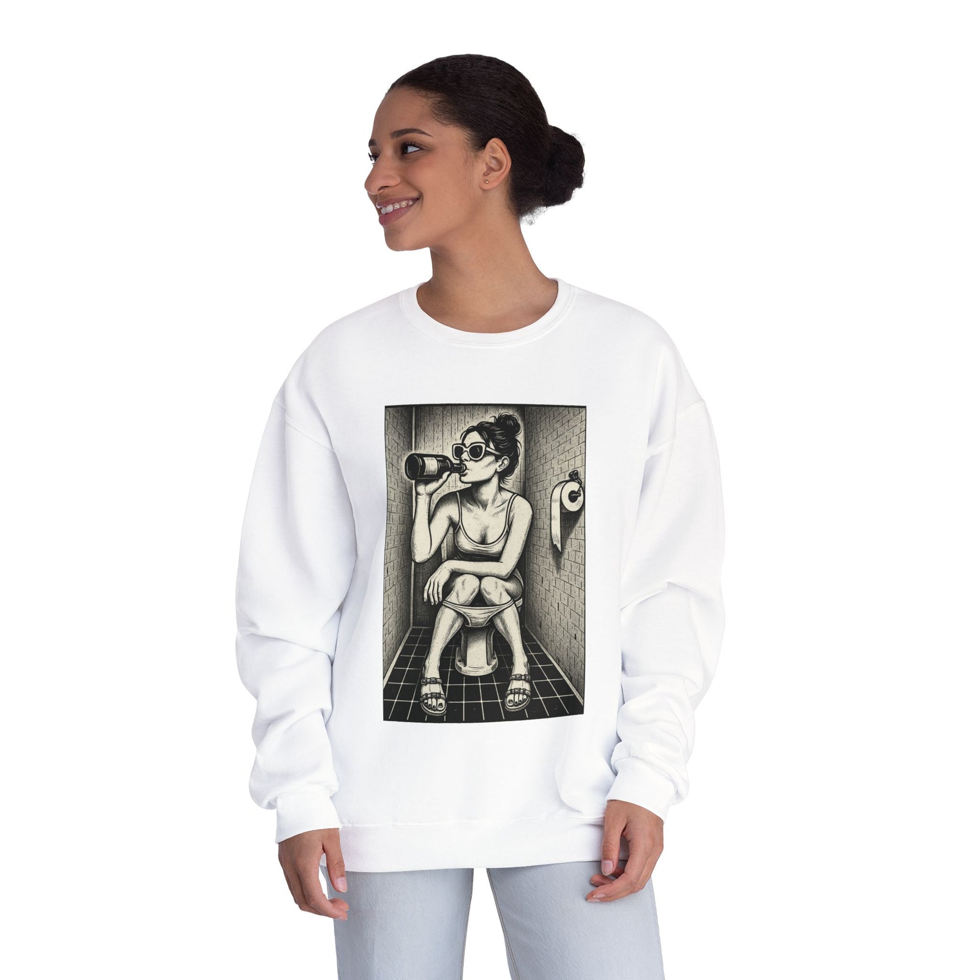 Bathroom Alone Time Crewneck Sweatshirt, Unisex