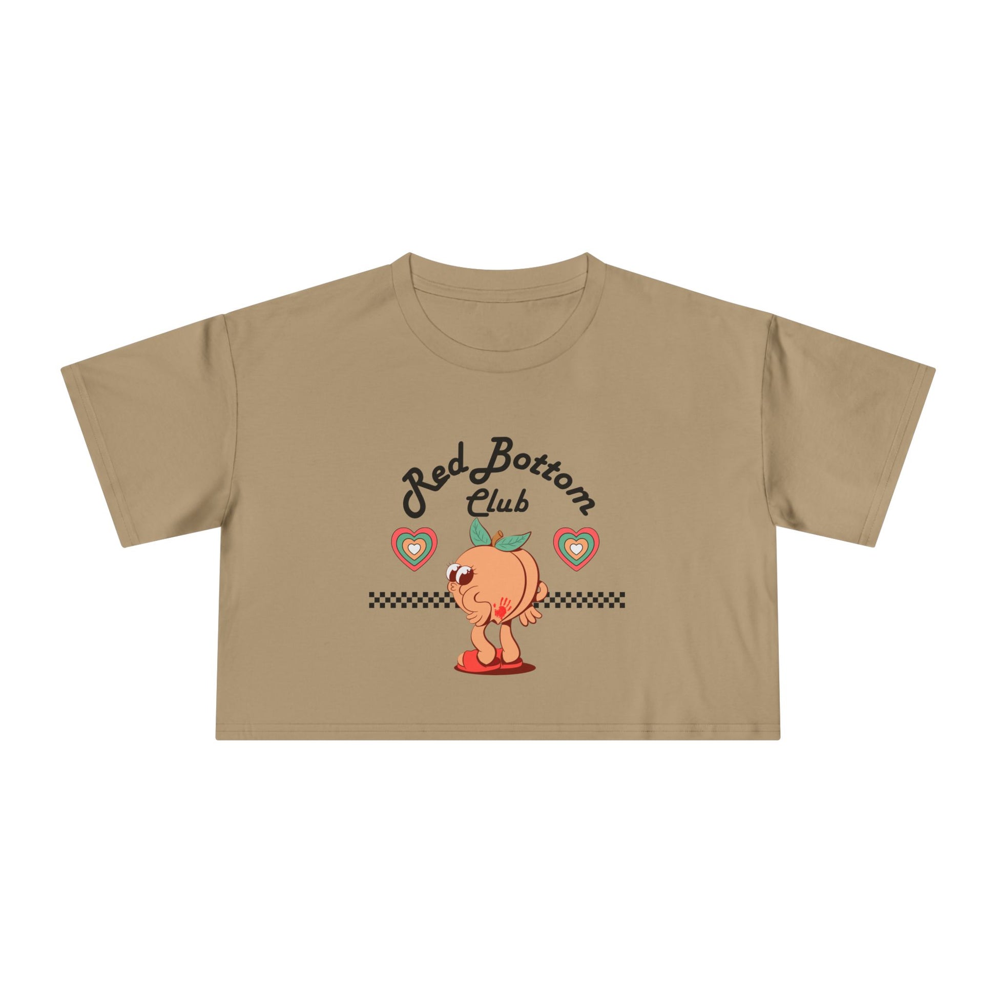Red Bottom Club Crop Tee - "Red Bottom Club", Trendy Summer Wear, Casual Street Style, Birthday Gift, Summer Festival Fashion