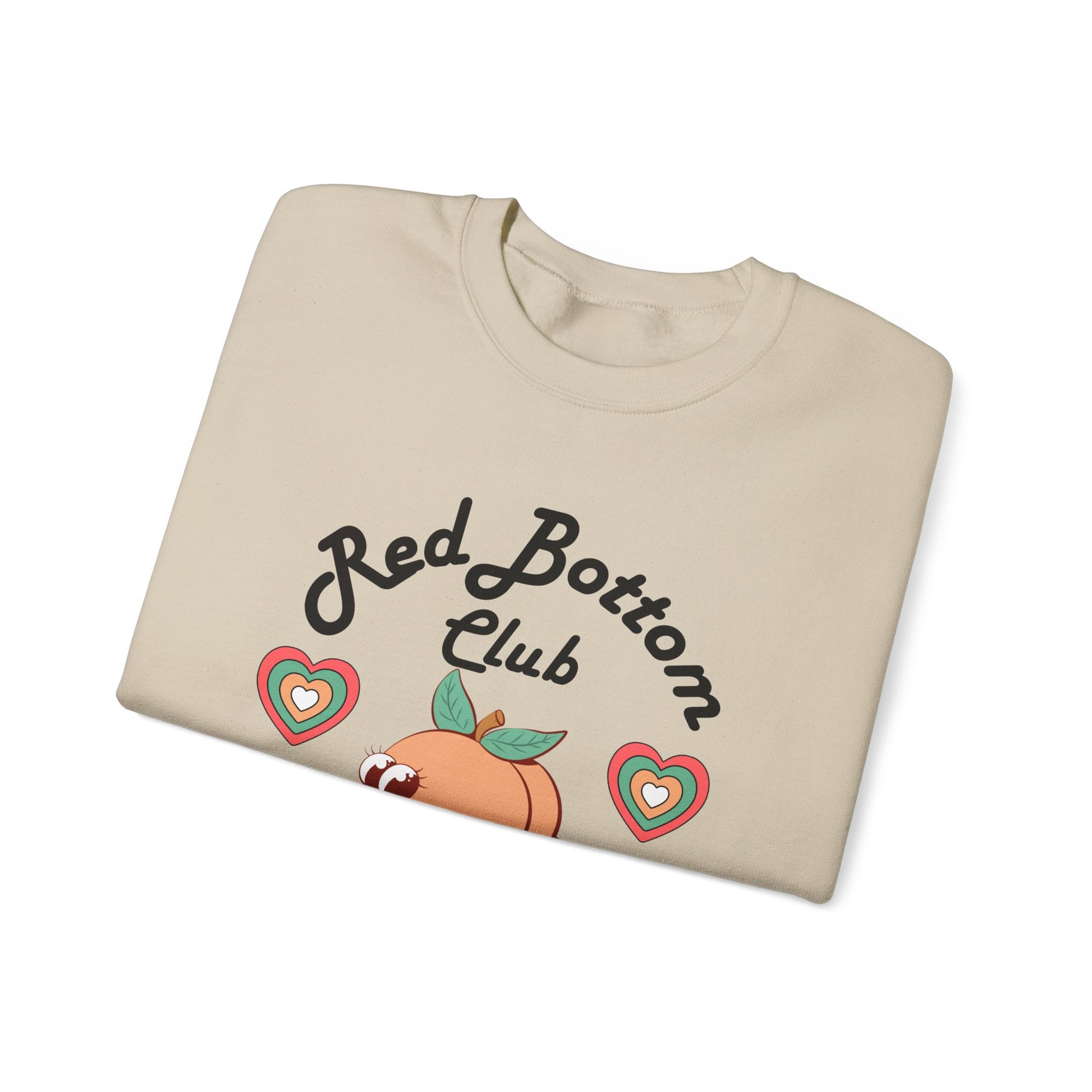 Red Bottom Club Crewneck Sweatshirt, Cozy Streetwear, Unisex Gift, Fun Humor Apparel, Casual Everyday Style, Perfect for Friends