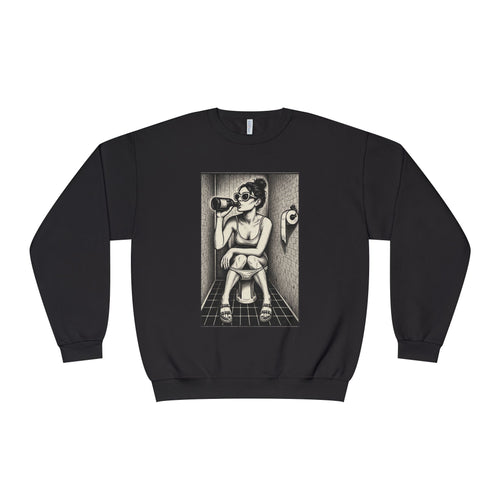 Bathroom Alone Time Crewneck Sweatshirt, Unisex