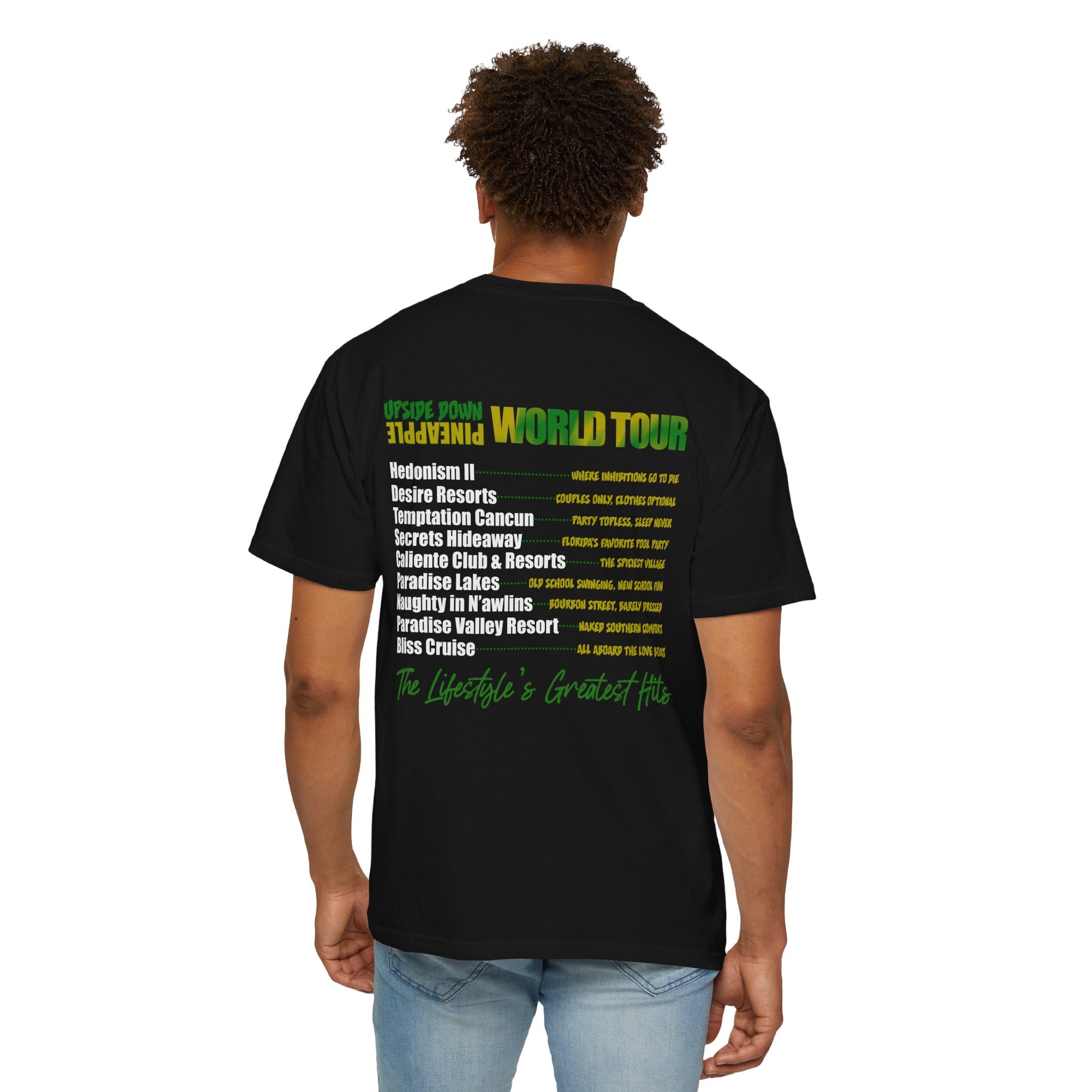 Upside Down Pineapple World Tour - Unisex T-Shirt