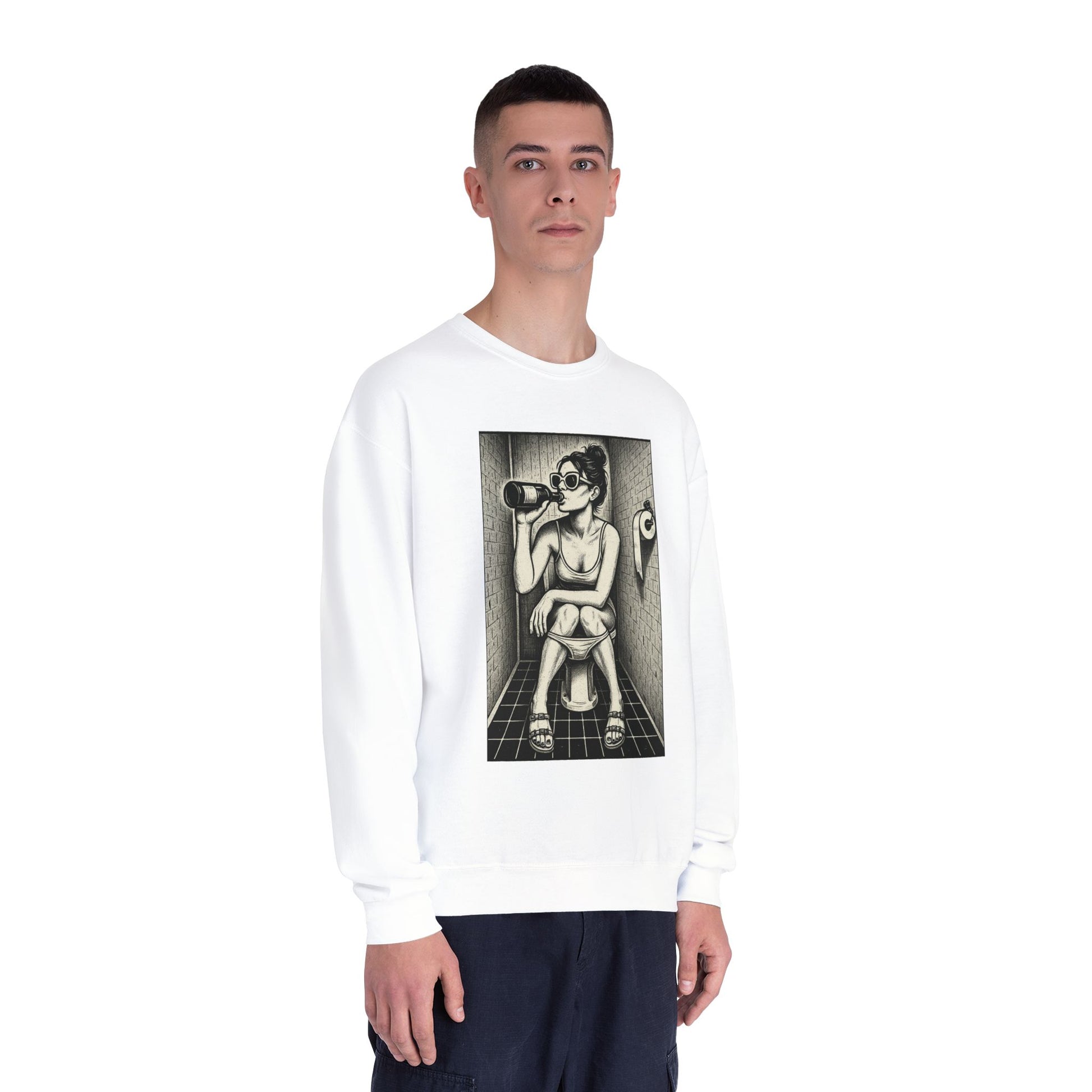 Bathroom Alone Time Crewneck Sweatshirt, Unisex