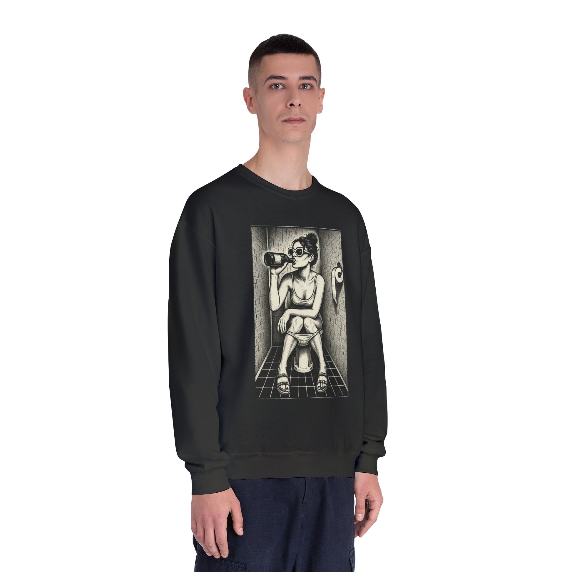 Bathroom Alone Time Crewneck Sweatshirt, Unisex