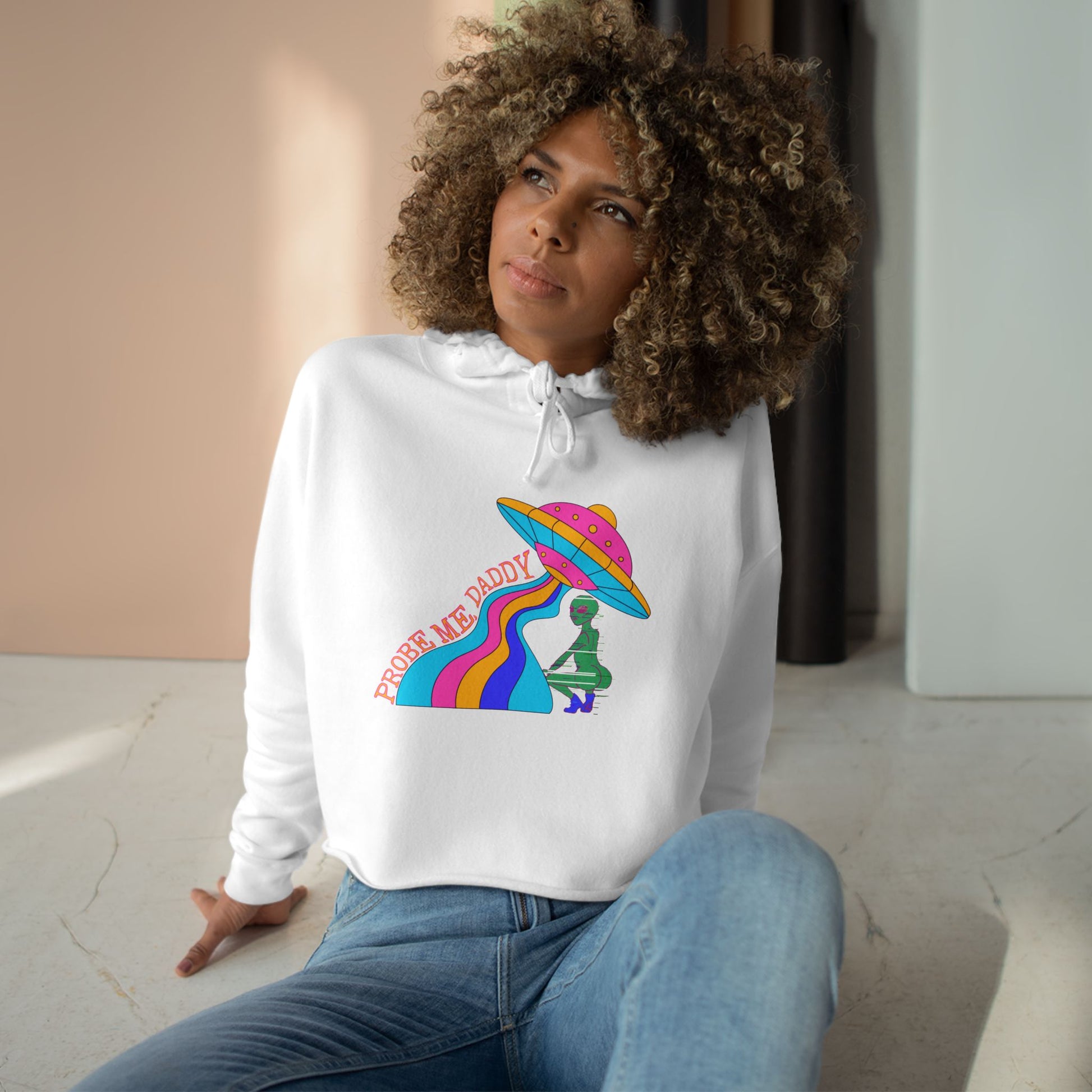Probe Me - Crop Hoodie