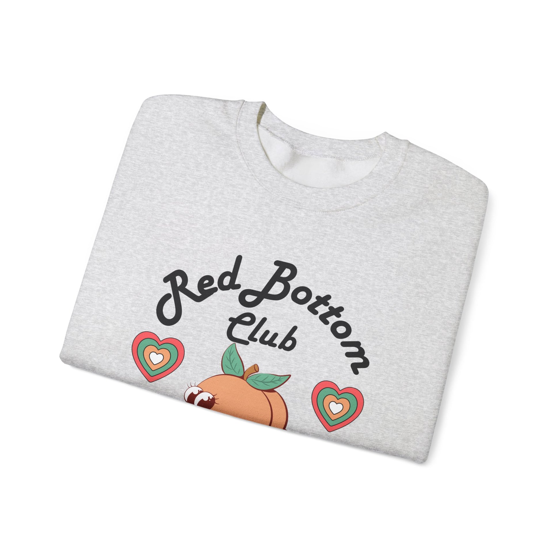 Red Bottom Club Crewneck Sweatshirt, Cozy Streetwear, Unisex Gift, Fun Humor Apparel, Casual Everyday Style, Perfect for Friends