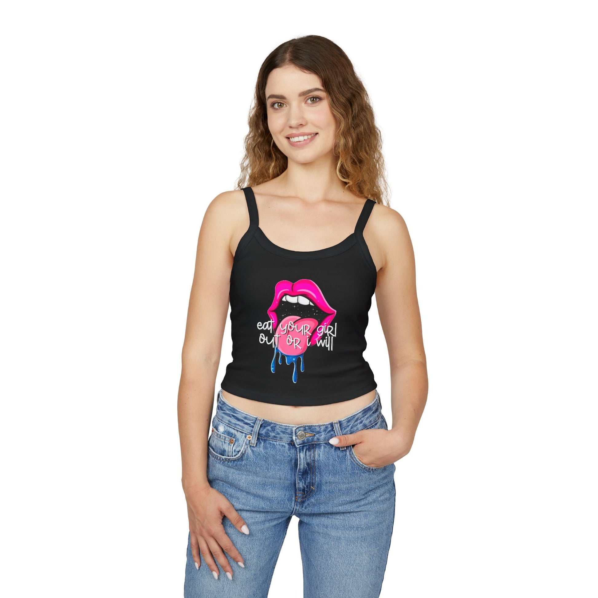 Eat Her or I Will - Spaghetti Strap Tank Top